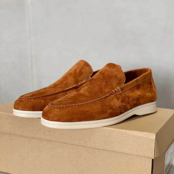 Eleganta loafers i mocka