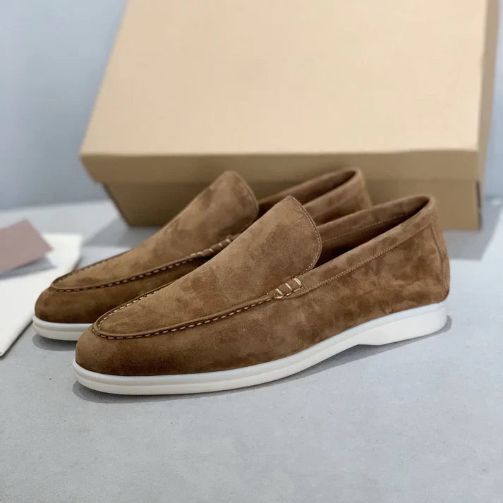 Eleganta loafers i mocka