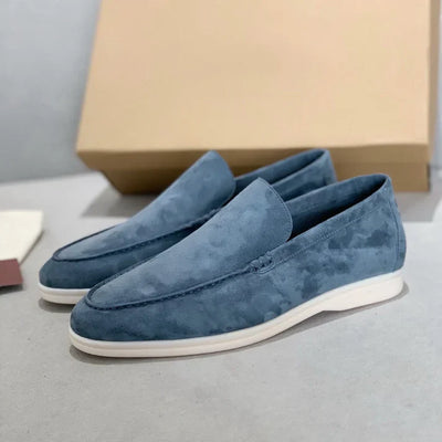 Eleganta loafers i mocka
