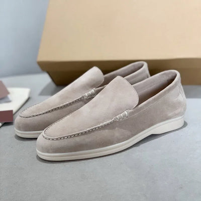 Eleganta loafers i mocka