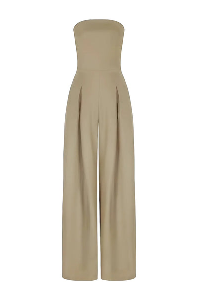 Elegant axelbandslös jumpsuit för alla tillfällen