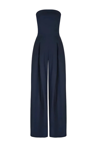 Elegant axelbandslös jumpsuit för alla tillfällen