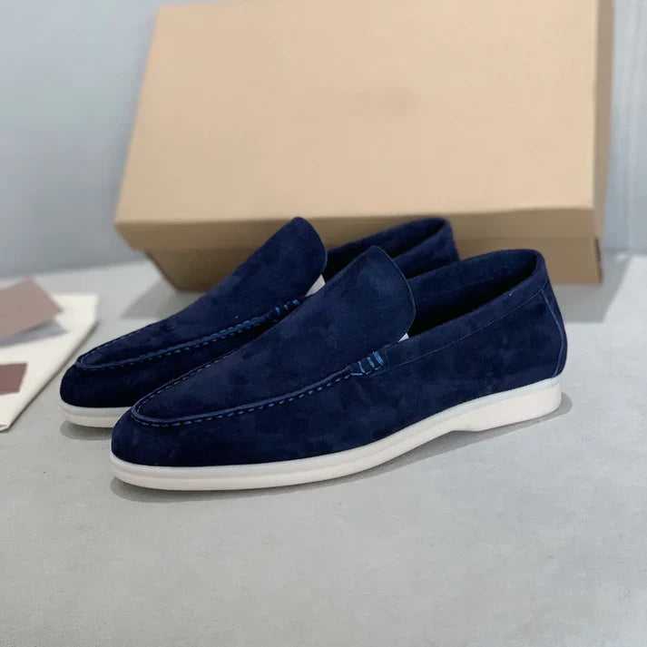 Eleganta loafers i mocka